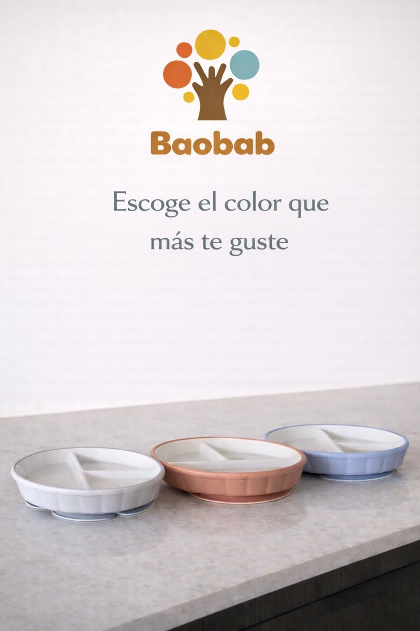 Plato cerámico dividido