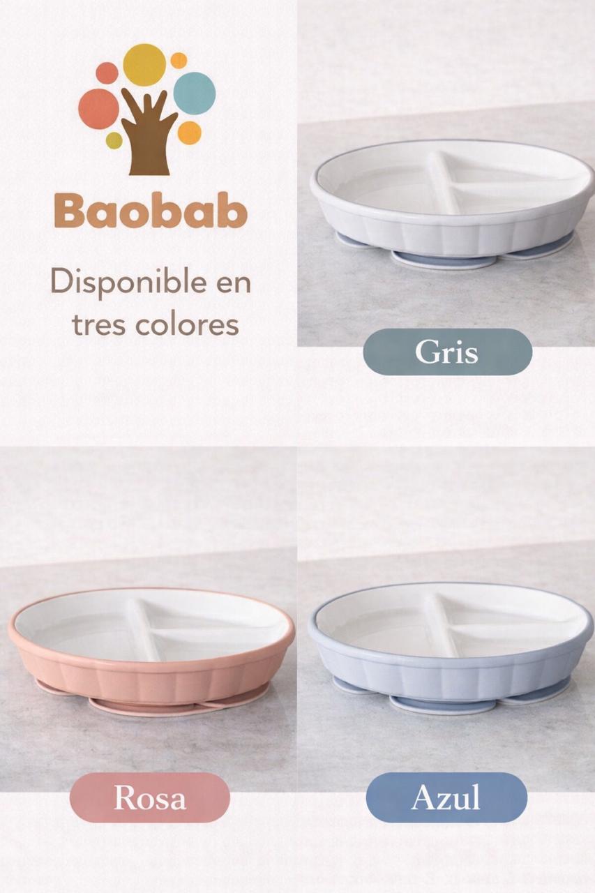 Plato cerámico dividido