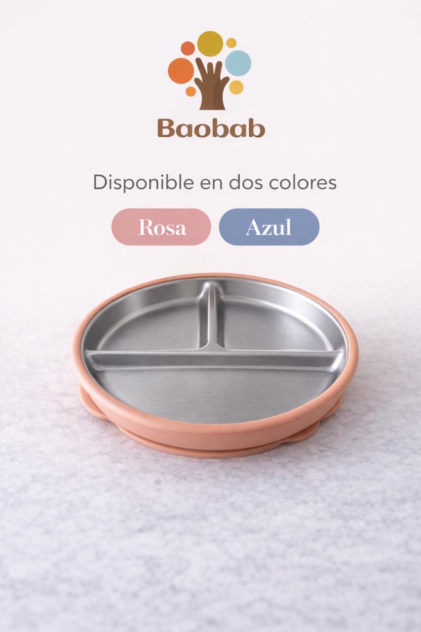 Plato Acero Inoxidable dividido